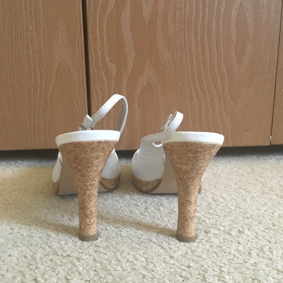 Style & Co. white peep toe sling back heel - Picture 4 of 7